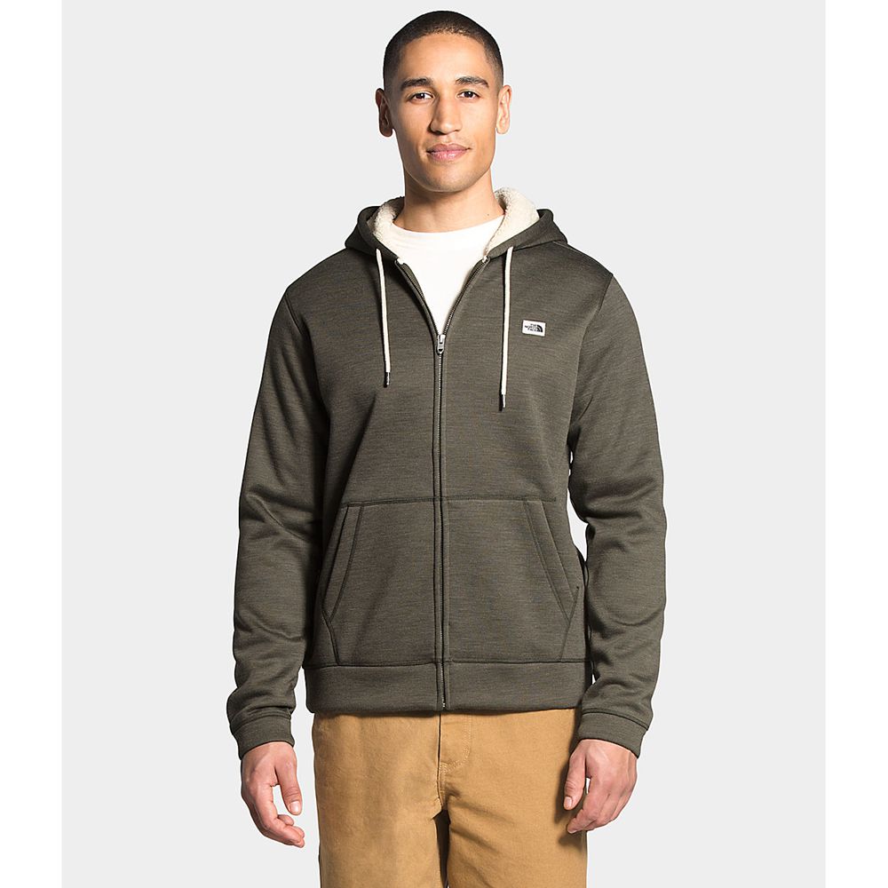 The North Face Fleece Full Zip Mens Australia - The North Face Sherpa Patrol Hoodie Green White (ZRL